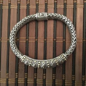 David Yurman style sterling silver bracelet.